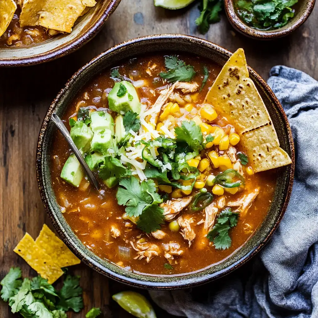 Spicy Chicken Tortilla Soup
