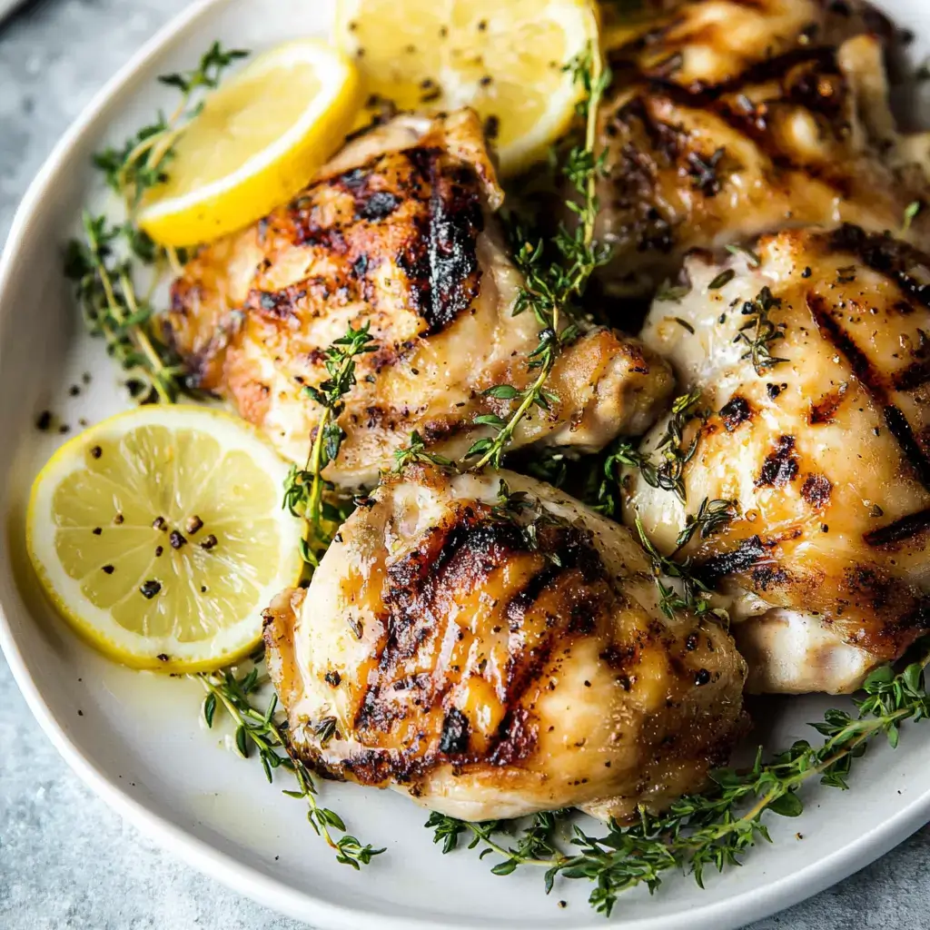 Grilled Lemon Herb Chicken Thighs
